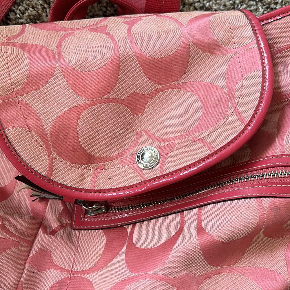Pink Coach Backpack - Picture 4 of 5